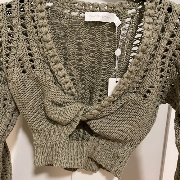 Jonathan Simkhai NWT XS NILE CROCHET CROP TOP - Picture 5 of 5